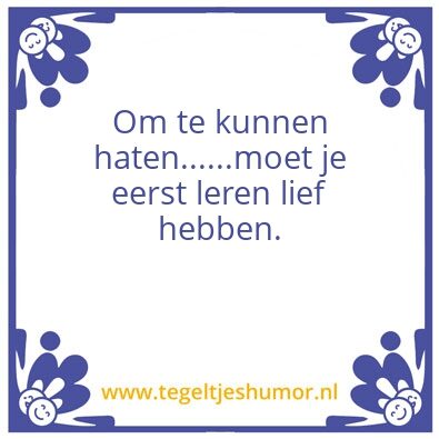 Tegeltje: Haat