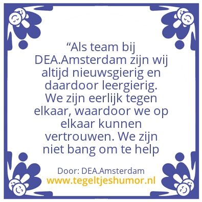 Tegeltje: DEA