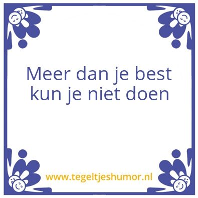 Tegeltje: Meer da