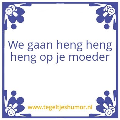 Tegeltje: Huts