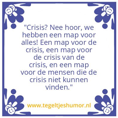 Tegeltje: Crisisbeheersing