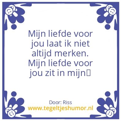 Tegeltje: Liefde