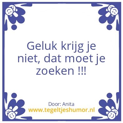 Tegeltje: Geluk