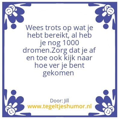Tegeltje: Geluk