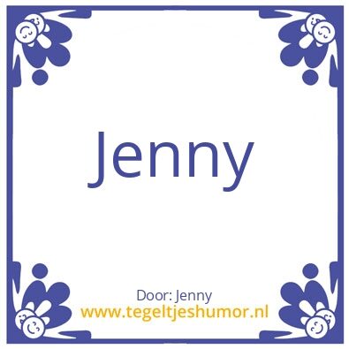 Tegeltje: Jenny