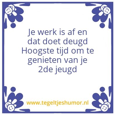 Tegeltje: pensioen