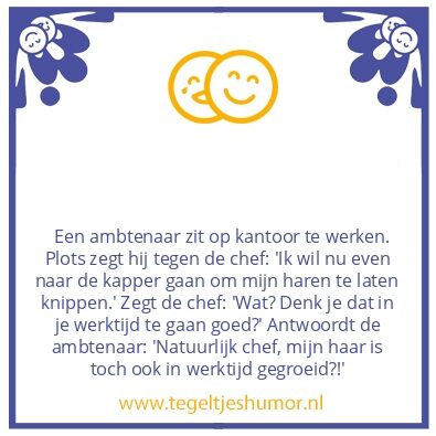 Tegeltje: Naar de kapper