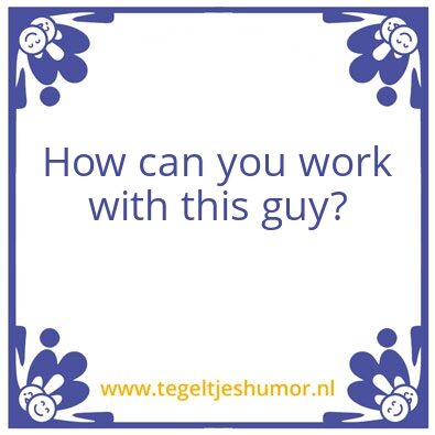 Tegeltje: Complimentendag