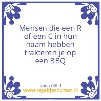 Tegeltje: Bbq