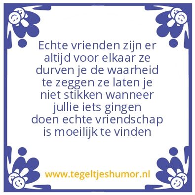 Tegeltje: Vriendschap