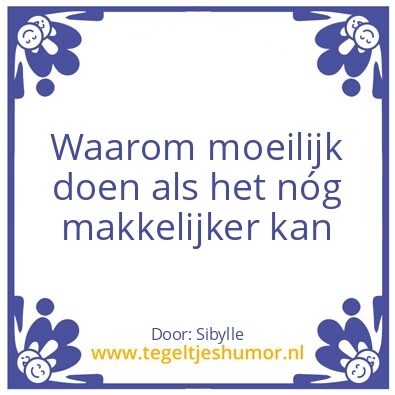Tegeltje: Darum