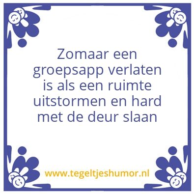 Tegeltje: Groepsapp