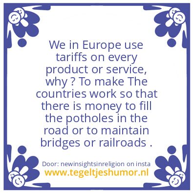 Tegeltje: Tariffs..