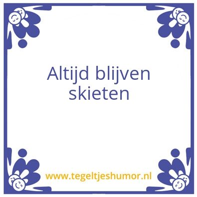Tegeltje: Tegel