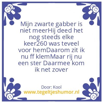 Tegeltje: Komt g