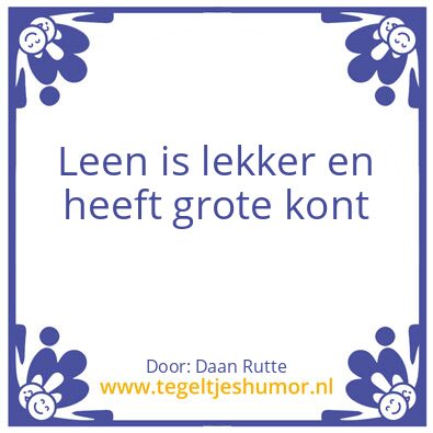 Tegeltje: .