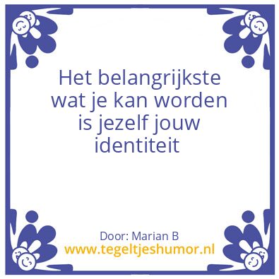 Tegeltje: Marian Borg