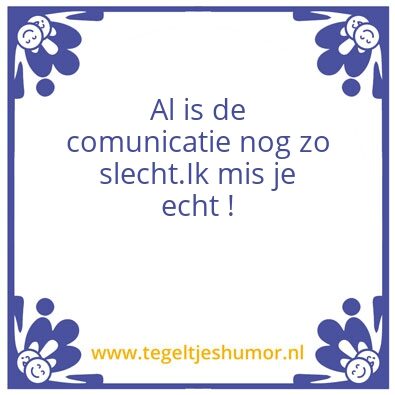 Tegeltje: slecht
