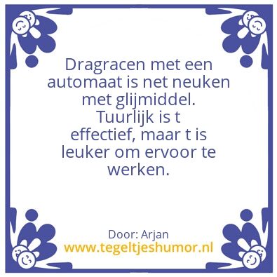 Tegeltje: Drag