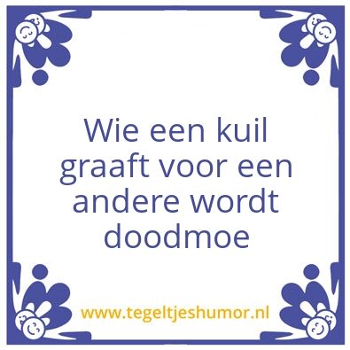 Tegeltje: Kuil