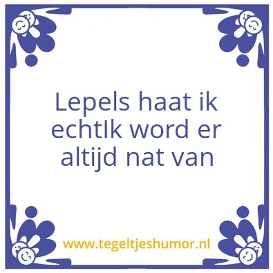Tegeltje: lepels