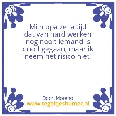 Tegeltje: Werken!