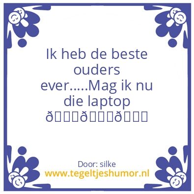 Tegeltje: ouders