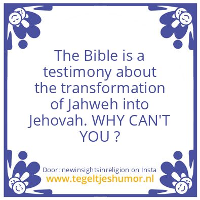 Tegeltje: Witch God You Pray to ?