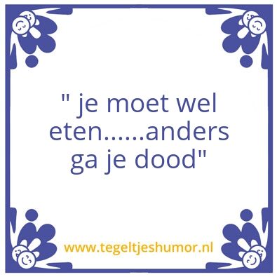 Tegeltje: Eten