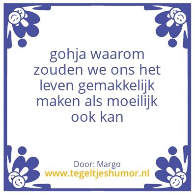Tegeltje: Margo