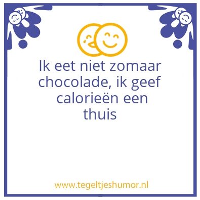 Tegeltje: Chocolade