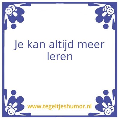 Tegeltje: je kan ze niet bewerken