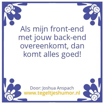 Tegeltje: Joshua