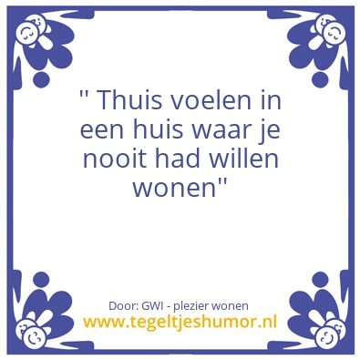 Tegeltje: GWI – plezier wonen