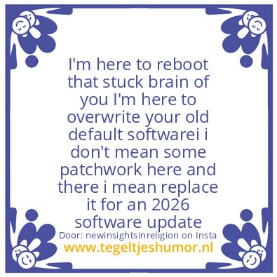 Tegeltje: 2026 software update