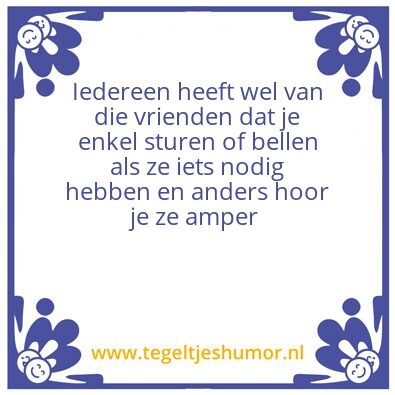Tegeltje: Is dit vriendschap
