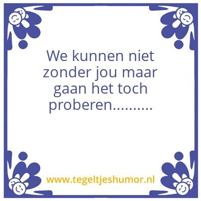 Tegeltje: werk