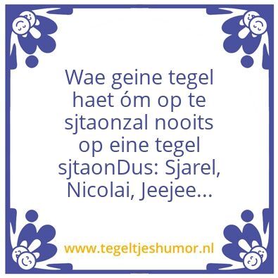 Tegeltje: Sjtaon