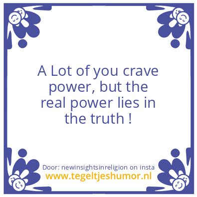 Tegeltje: the real power