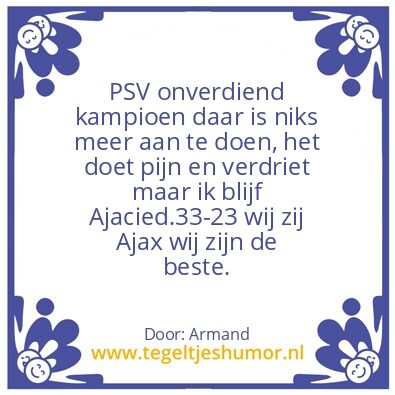 Tegeltje: Ajax