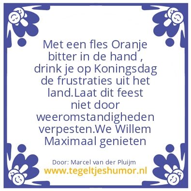Tegeltje: Koningsdag
