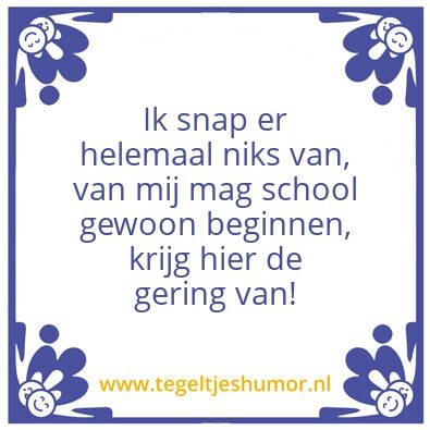 Tegeltje: schooljaar 2019 – 2020