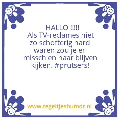 Tegeltje: Herrieschoppers