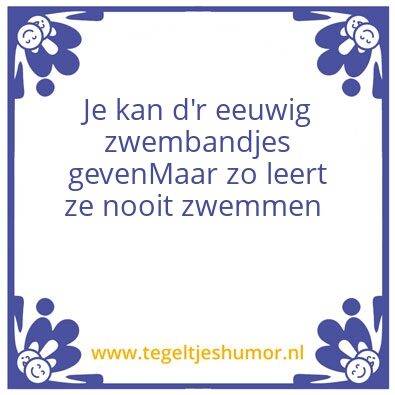 Tegeltje: Zwemmen