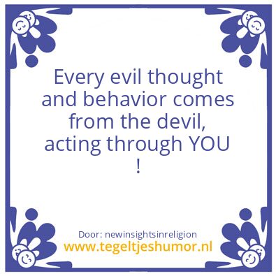 Tegeltje: Evil
