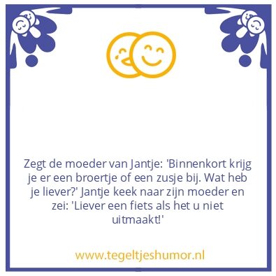 Tegeltje: Broertje of zusje