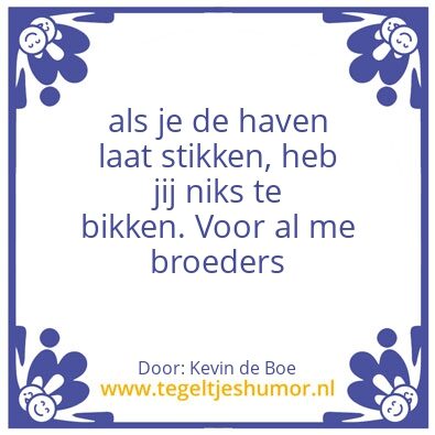 Tegeltje: Boeâ€™sdom