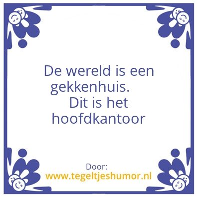 Tegeltje: Gekkenhuis