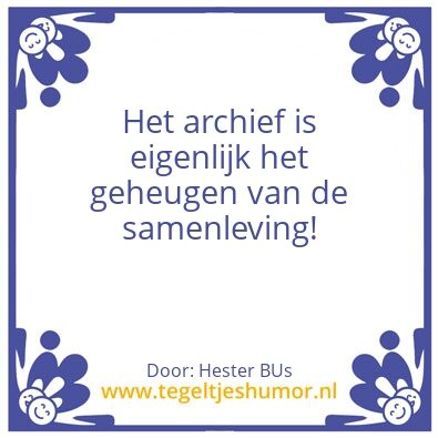 Tegeltje: Archief