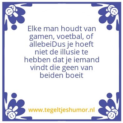 Tegeltje: Mannen